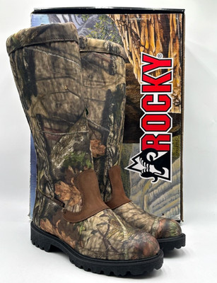 Rocky LOW COUNTRY RKS0232 Men's NEW WP Snake Boots Camo US Size 10M