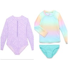 Lot of 2 Wonder Nation Girls Swim Suits Size 6