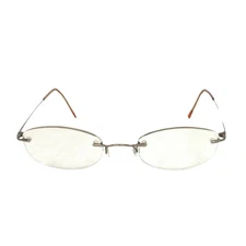 Marchon Airlock 2 Eyeglasses Frames 760 Rimless 54-140 Brown Silver