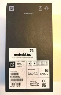 OnePlus Nord 2 5G 128GB Grau 8GB RAM Android Smartphone DN2103