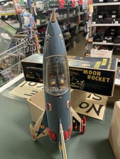 Moon Rocket Tin Toy Yonezawa XM-12 Moon Rocket Toy - Vintage Game