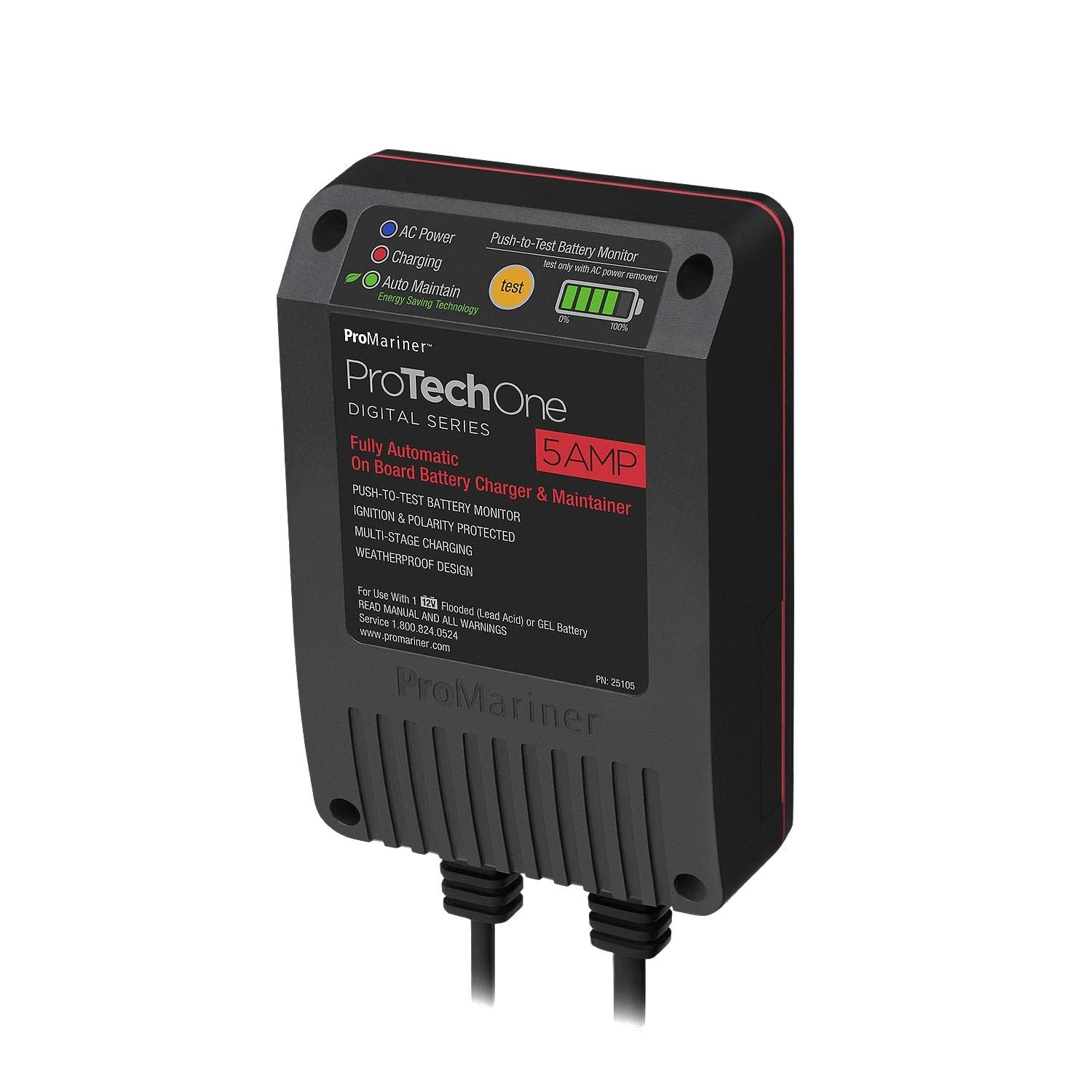 25105 ProTechOne Digital Series 5 Amp Fully Automatic On-board Battery Charger
