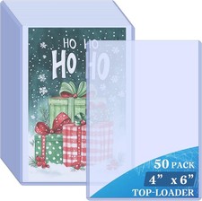 50 Pack 4" X 6" Hard Plastic Card Sleeves, Waterproof Photo Card Sleeve for Trad