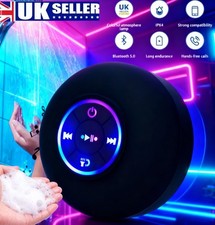 Portable LED Waterproof Suction Wireless Bluetooth Speaker for Shower Bathroom