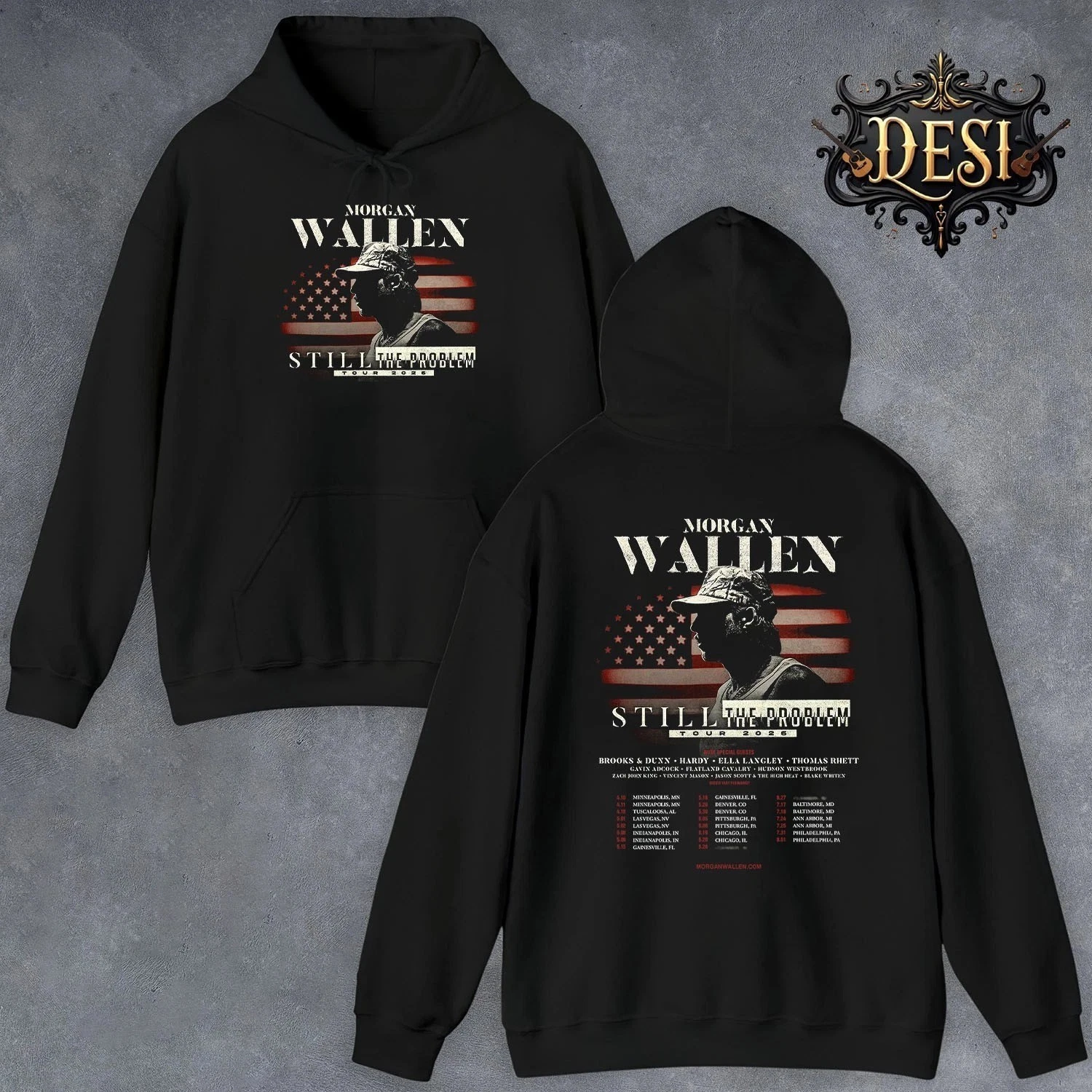 Wallen Western Still The Problem Tour 2026 Hoodie Multicolor