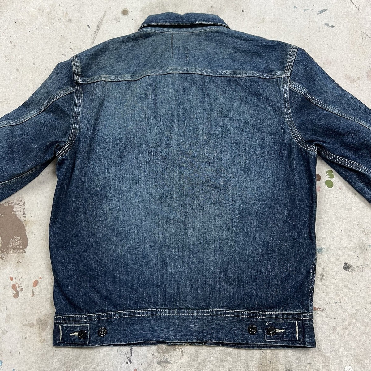 RRL Ralph Lauren 271-J Leyton Indigo Denim Work Jacket Men XS Lee