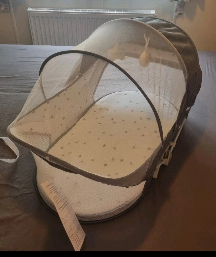 Beberoad Newmoon Portable Travel Bassinet & Co-Sleeper 0m+ - Grey - Image 2 of 4
