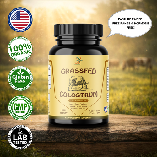 Desiccated Beef Colostrum, 100% Organic GrassFed Undefatted 180 ...
