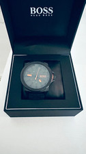 BOSS Hugo Boss Men’s Quartz Analogue Watch 41mm Black/Orange Date 3ATM