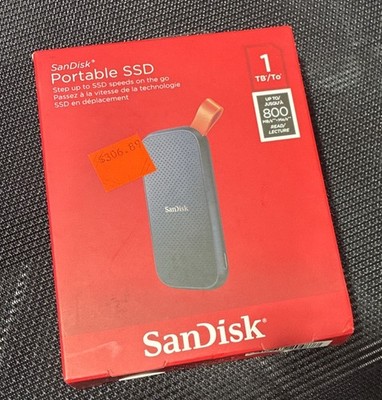 SanDisk SDSSDE30-1T00-G26 1TB External Portable SSD - Black for