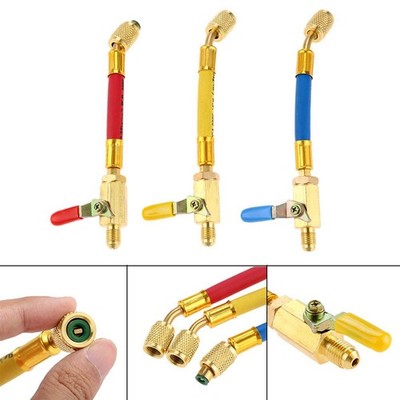 3 Stück R134A/R410A/R22/R12 Ladeschlauch & Kugelhahn Kit für AC Luftkühlung