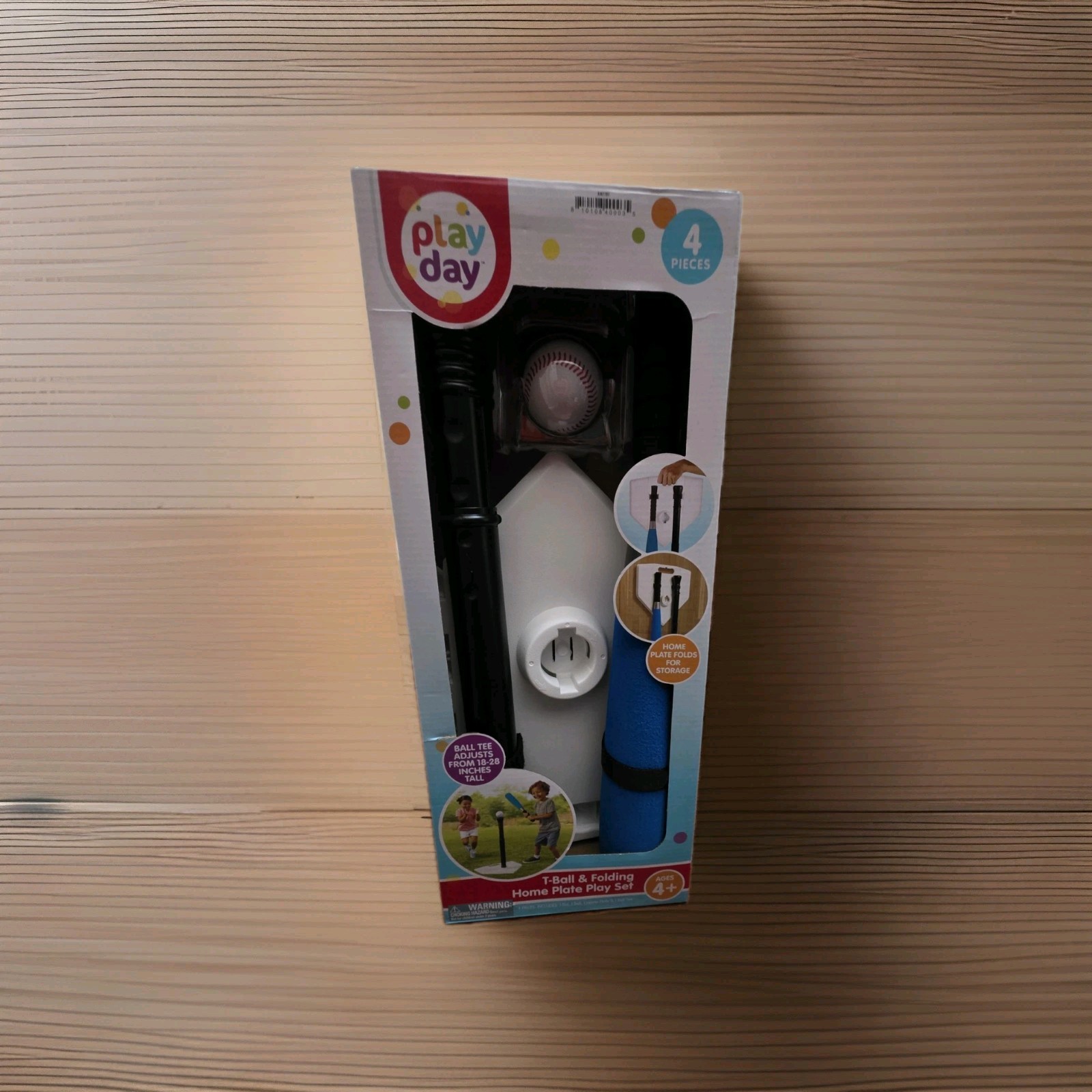 Set (1 Bat,tee,&ball) 4 Pieces (age4+