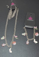 Paparazzi Multicolor Easter Jewelry Set Bunny Egg Flower Necklace Bracelet