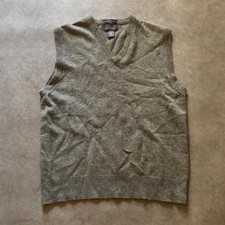 Vintage 90s 100 Lambswool Gray Sweater Vest Mens Size XL