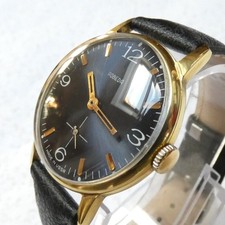 Orologio Vintage Pobeda URSS 15J Quadrante Blu Metallizzato Condizioni Da Collezione revisionato