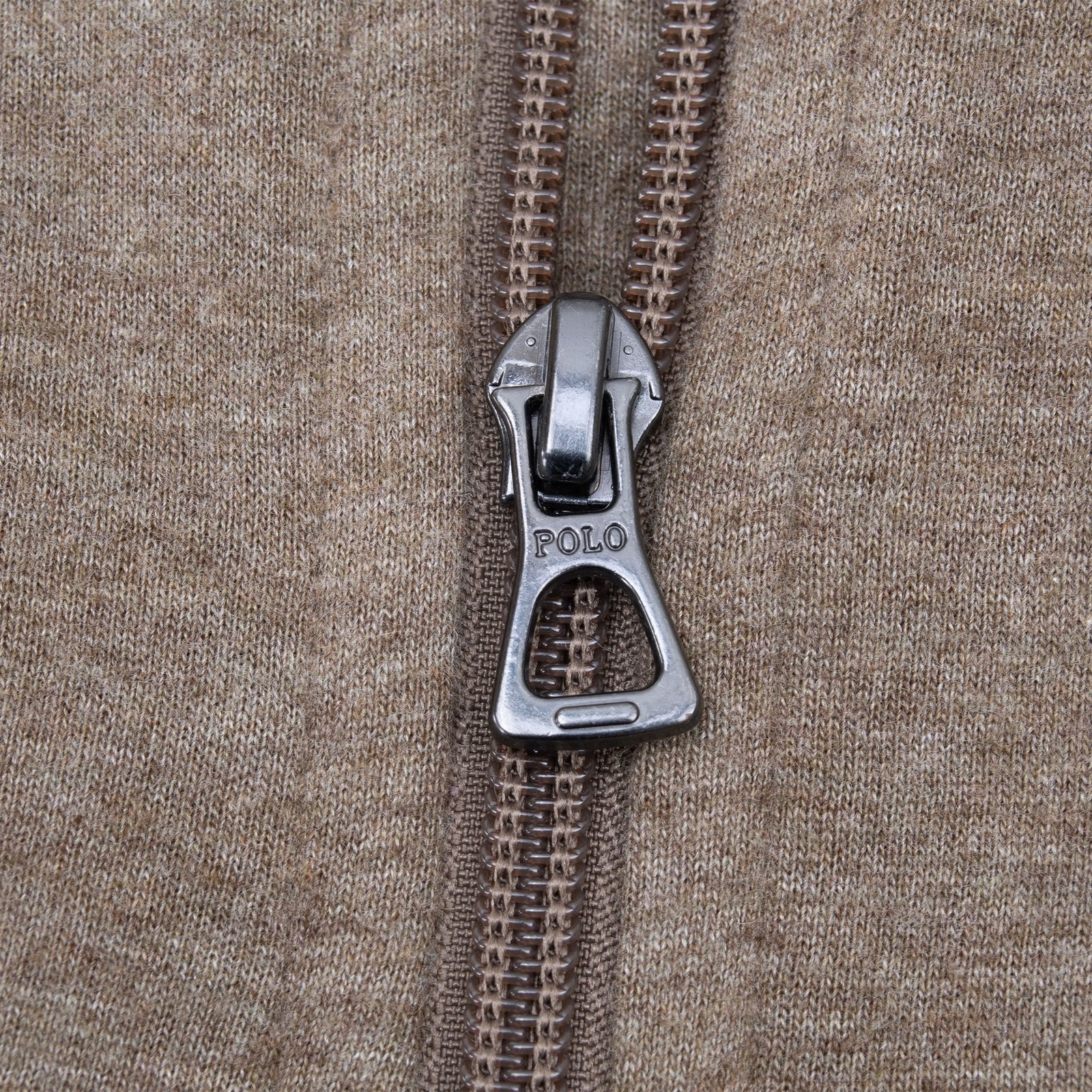 POLO RALPH LAUREN LIGHT BROWN QUARTER ZIP SWEATSHIRT SMALL DEADSTOCK image 7