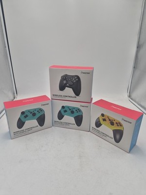 Insten Wireless Controller Lot Of 4 New PC/switch 1 Black ,yellow,greenish 