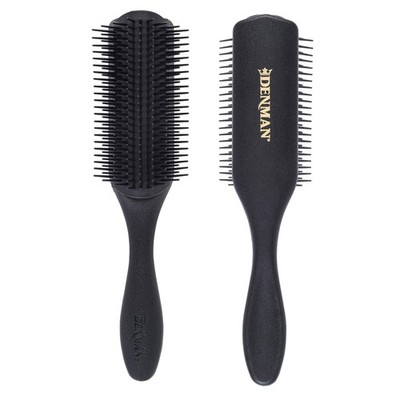 Denman Curly Hair Brush D4 (All Black) 9 Row 9 Row, 9-row medium (all-black) 