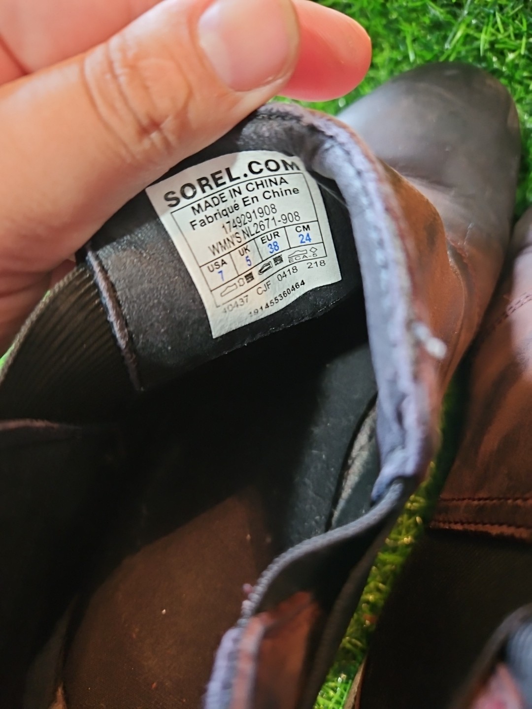 SAOLA Stivaletti Chelsea Sorel donna Emelie suola a strappo taglia 7 marrone