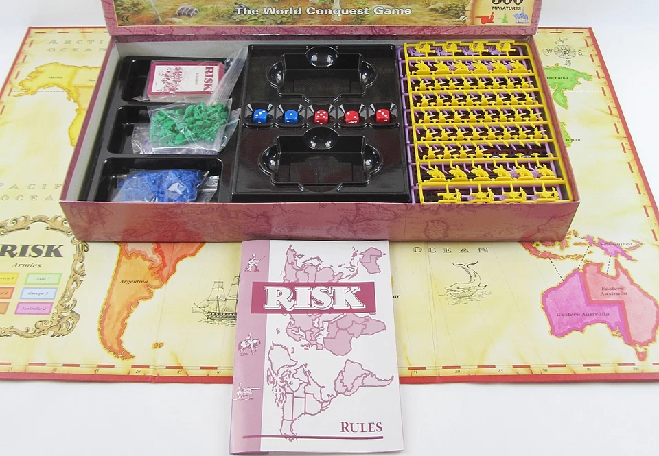 Risk The World Conquest Game Board Game Parker Bros 1994 Strategy 2-6 Players - Image 4 of 4
