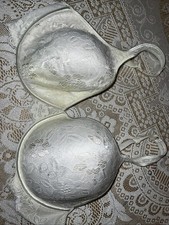 Vintage Vassarette Lace White 38D Lace Underwire Bra Padded 75-320 Flaw