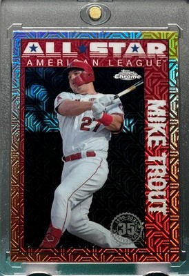 MIKE TROUT RARE MOJO REFRACTOR CHROME SPORTS CARD ANGELS MINT | eBay