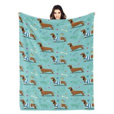 Dachshund Dog Blanket Gift Cute Animal Bed Throw Soft Lightweight 50x40 Inch