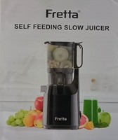  Juicer Fretta Cold Press 200W Slow Juicer 108mm/1.0L Wide Feed Whole Fruit 