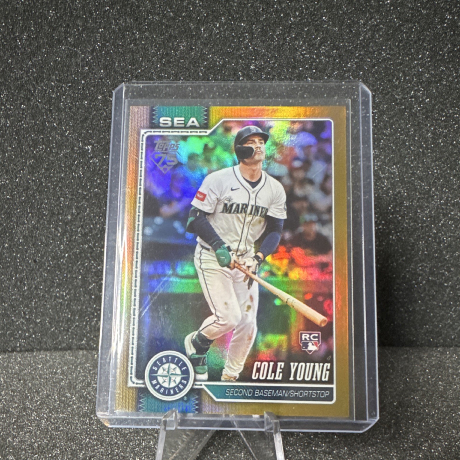 2026 Topps Series 1 Cole Young #129 Gold Rainbow Foil /50 Mariners 