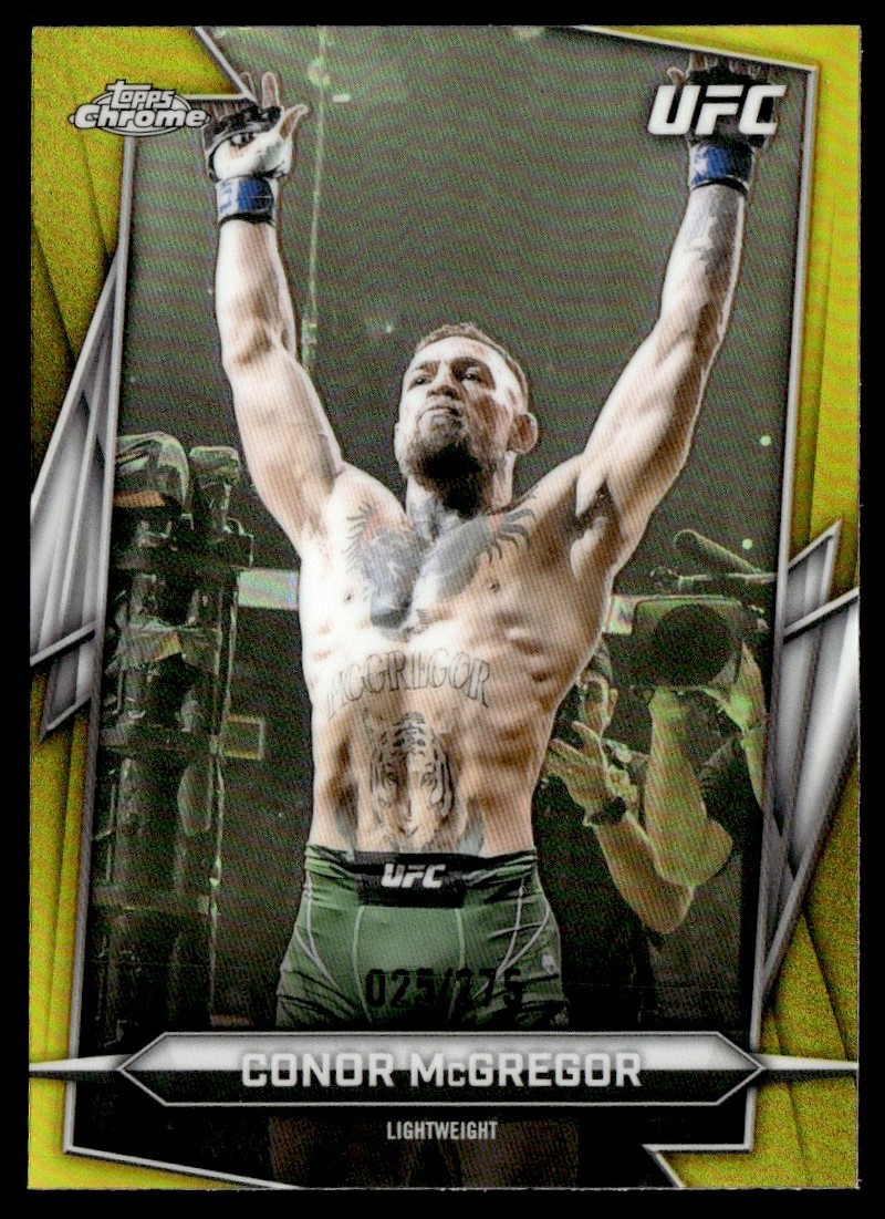 2026 Topps Chrome UFC Yellow Refractor Conor McGregor 25/275 #5