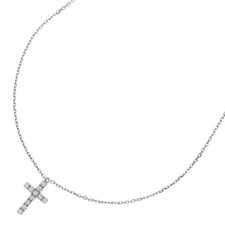 Cartier Symbol Cross Diamond Necklace White Gold K18WG CRB7221700 Jewelry Used 6