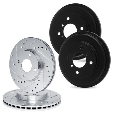WGPN2-03012 R1 Concepts Brake Discs 4-Wheel Set Front & Rear for Hyundai Accent