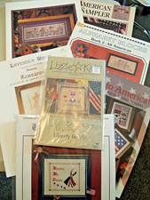 PATRIOTIC SX PATTERNS, LOT OF 7