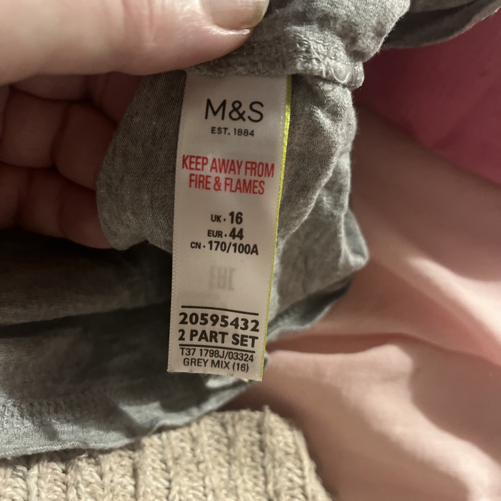 Ladies M & S Pj Set Matching Pyjamas