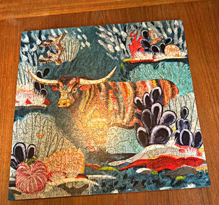 Liberty Puzzles Texas Flush Dolan Geiman Wooden Jigsaw Puzzle 474pc Made USA