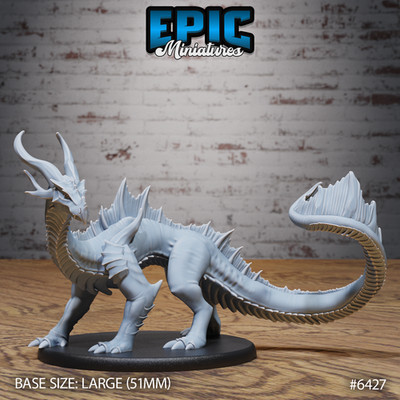Emerald Guard Drake - Dragon Guard Creatures | 28mm RPG Model | Epic Miniatures