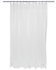 Sultan Linens Clear Shower Curtain Liner with 12 Metal Grommets, 70" x 72"
