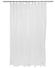 Sultan Linens Clear Shower Curtain Liner with 12 Metal Grommets, 70" x 72"