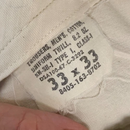 Vtg Vietnam 1967 (67-C) US Military Khaki Trousers Pants 33x33 Type 1 Class 1