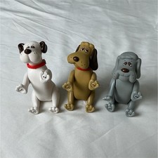 Vintage 1986 Pound Puppies Mini PVC Figures Tonka Micro Dogs Puppies Lot of 3
