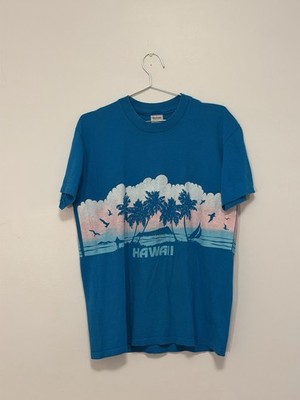 80 s Stedman Super Hi-Cru Men s L Crew Neck Short Sleeve Hawaii Graphic T-Shirt
