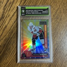 2016-17 O-Pee-Chee Platinum Matthew Tkachuk #152 Rainbow Color Wheel Degree 9 RC