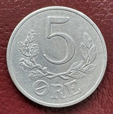 1941 Denmark 5 Ore, Christian X (Aluminum, 2.4 g), About F