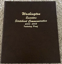 DANSCO COIN ALBUM #8144 WASHINGTON STATEHOOD QUARTERS 2004-2008 INCLUDING PROOFS