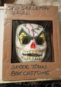 Old Skeleton Skull Ben Cooper Spook Town Box Costume