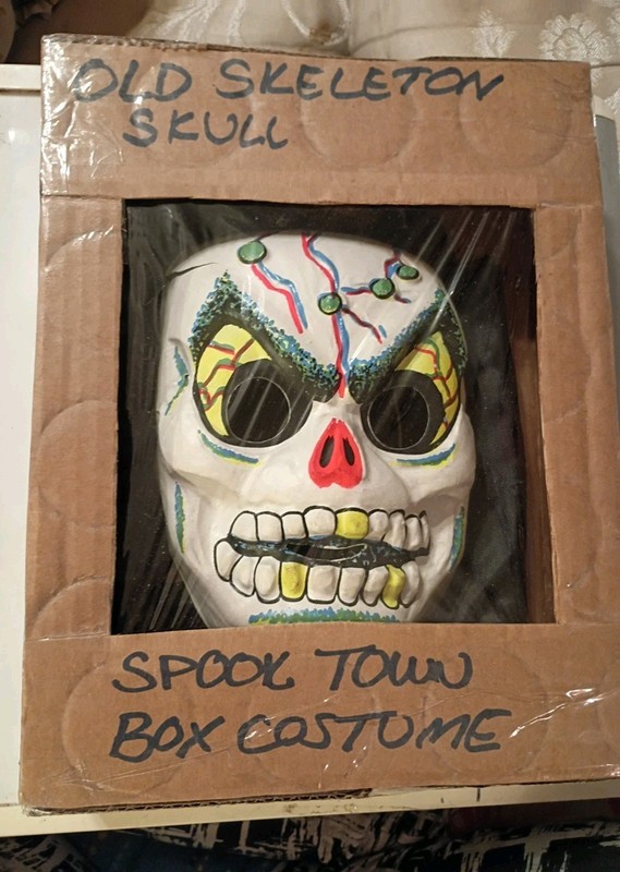 Old Skeleton Skull Ben Cooper Spook Town Box Costume