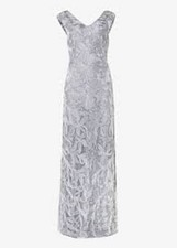 PHASE EIGHT COLLECTION 8 SERENNA PALE BLUE TAPEWORK FULL LENGTH DRESS SIZE 16