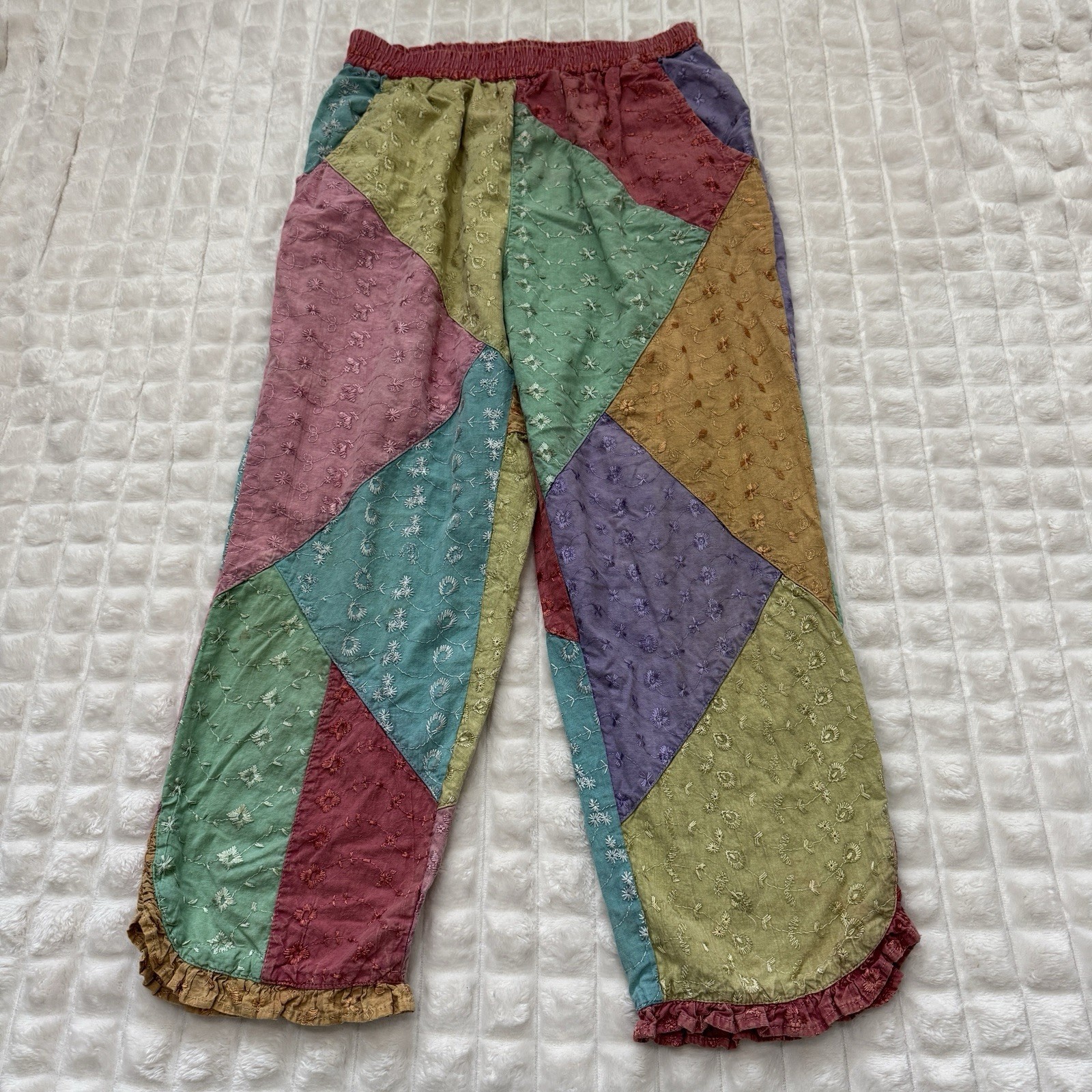 SACRED THREADS Women’s Small Patchwork Pants Flor… - image 3