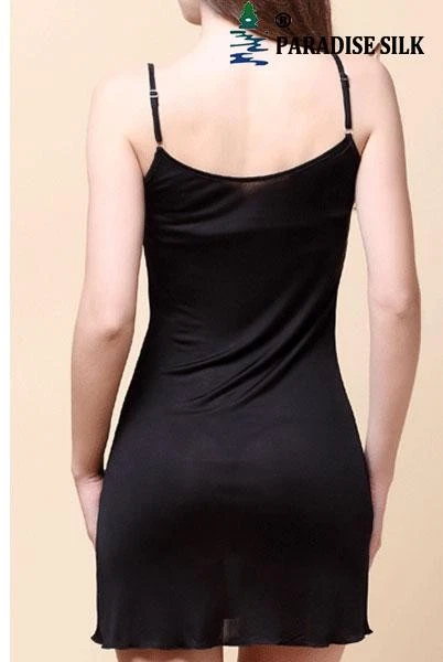 Ropa de dormir completa de seda pura tejida Chemise SKCH5301 talla sólida 2 6 10 12 Foto 2 de 2