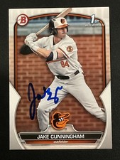 Jake Cunningham Signed Card 2023 1st Bowman In Person Autograph (IP) Auto